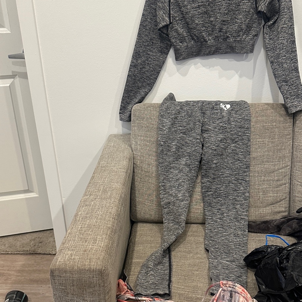 Gray Two-Piece workout Set